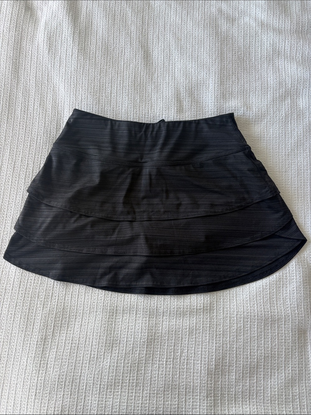 Athleta Black Tiered Mini Tennis Skirt